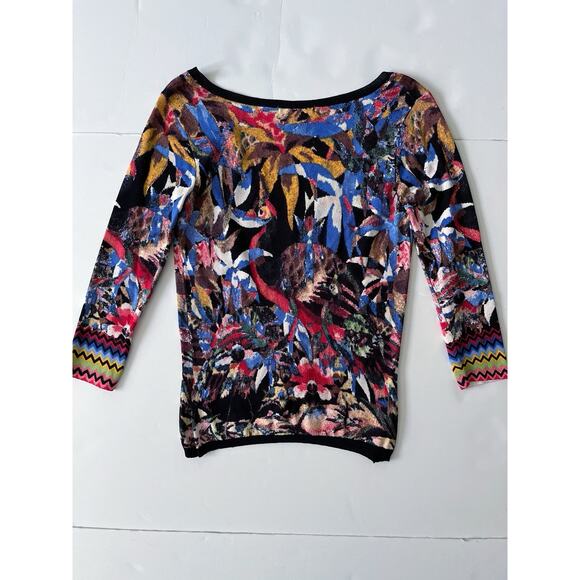 Alberto Makali Pullover Sweater Women S Multicolor Art Deco Bird Beads Hong Kong - Picture 7 of 7